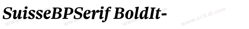 SuisseBPSerif BoldIt字体转换